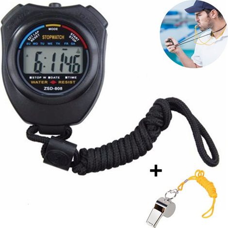 Chronomètre numérique pour basketball, football, boxe, tir, arbitrage, natation, entraînement, sport, compétition sportive, entraînement. (1/4)