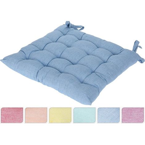 CUSCINO IN COTONE PER SEDIA 40X40CM IN 6 COLORI