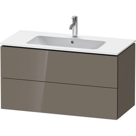 Mueble de baño L-CUBE 1020x481x550mm franela gris brillo (1/5)