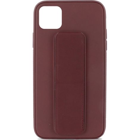 Coque semi-rigide magnétique avec support pour iPhone 12 PRO MAX - bordeaux (1/3)