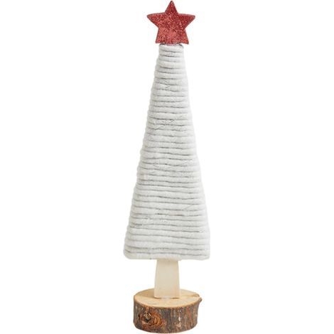 Mini-Weihnachtsbaumschmuck in Weiß, aus Polyesterfaser, 8 cm lang x 8 cm breit x 25 cm hoch. (1/5)