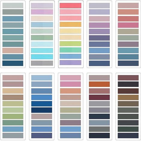 2000 marcapáginas autoadhesivos, 10 estilos de marcapáginas autoadhesivos multicolores, notas adhesivas, la escuela y la oficina (1/5)