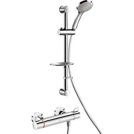 Delabie Duschsystem m. Brausethermostat Securitouch H9741, STOP/CHECK (1/2)