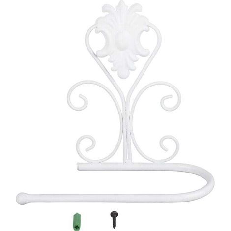 Porte-serviette, Porte-Rouleau de Cuisine Blanc sans perçage - Support pour Rouleau à gâteau (1/4)