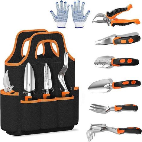 Set di 8 robusti attrezzi da giardinaggio, un regalo adatto sia a uomini che a donne. (1/4)