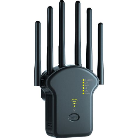 AC1200M Dual-Band Repeater Wireless Signal Amplifier 5G High-Power Extender WiFi Repeater -- U13 European Standard Black 1200M (1/4)