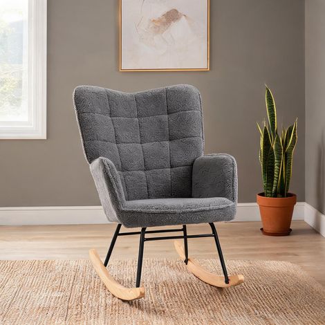 Fauteuil dunkelgrau en polyester Stahl 71 x 98 x 101 cm (1/5)