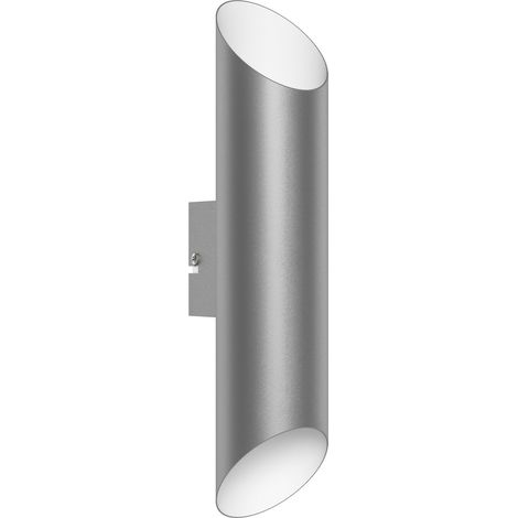 Applique Biemissione Esterno Moderna Agolada Acciaio Bianco Led (1/5)