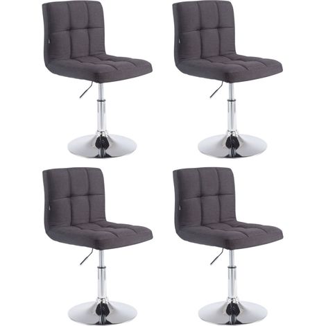 4er Set Lounger Palma Stoff schwarz