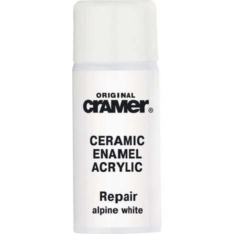 CRAMER Reparatur-Spray zur Ausbesserung von kleinen Schäden an Email, Acryl, Metall, Lack, weiß alpin - CRA 17080 DE