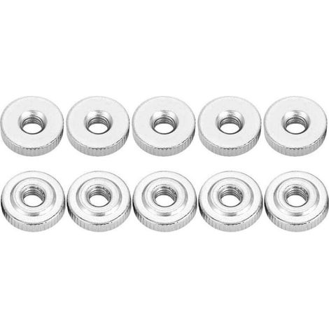10 pieces knurled nut, round knurled nuts, GB807 M5 carbon steel handle nut knurled nuts (M5) (1/5)