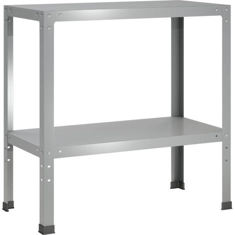 Pflanztisch 60 x 40 x 80 cm Verzinkter Stahl Silber vidaXL (1/5)