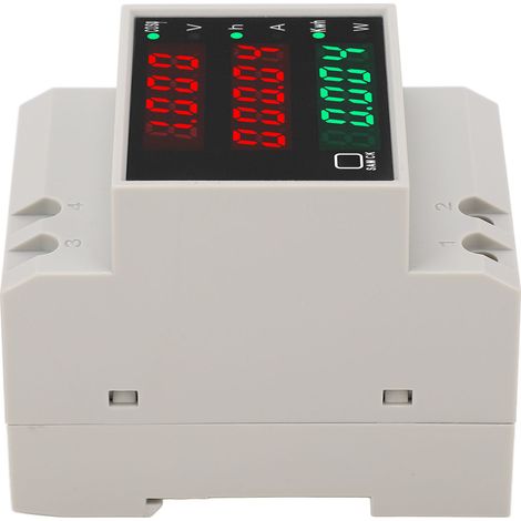 DIN-Schienen-Wechselstromzähler AC 80–300 V 100 A, Digitalanzeige von Spannung, Stromstärke, Zeit und Leistung (kWh), Multifunktions-Voltmeter (1/5)