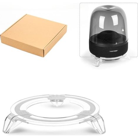 Acrylic Table Speaker Holder Suitable For Harman Kardon Aura Studio 3, Aura Studio 4, Soundsticks 4 Bluetooth Speakers (Transparent, 005-C001) 1-Pcs (1/5)