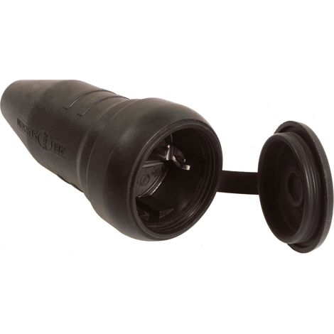 Vollgummikupplung + Schutzkappe Anschluss 2,5mm² 230V 16A IP44 (1/2)