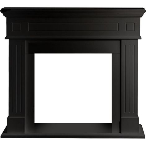 Cornice per camino rivestimento in legno L110xP36xH100 Cambridge Nero (1/5)