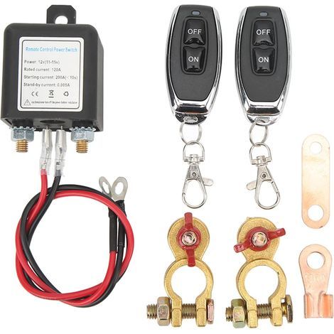 Interruptor de batería remoto S-giant, DC12V 120A/200A, interruptor de batería para automóvil con control remoto dual, interruptor de batería para automóvil, RV, camión, barco, náutica (1/5)