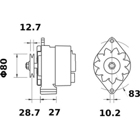 Chispa de alternador IA0095 11.201.095 AAG1310 14V 33A