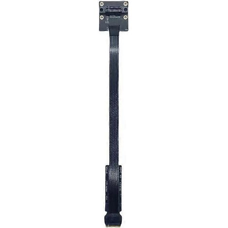 Câble d'extension haute vitesse M.2 M-EKY PCIe 4.0 pour SSD NVMe M.2, fils plaqués argent, connecteur vertical M.2, 30 cm (1/5)