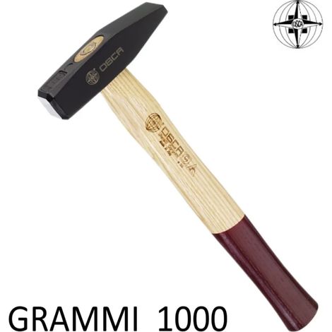 Martello Serrurier- Manico In Legno - 1000G Osca (1/2)