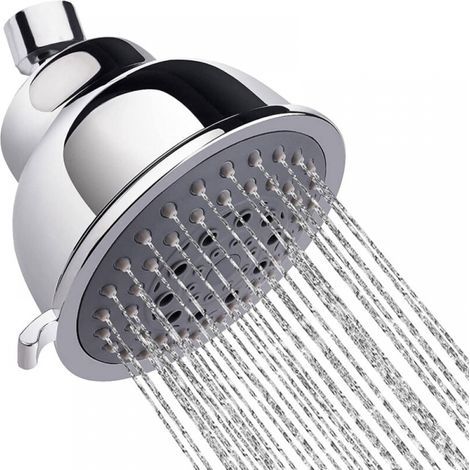 Soffione doccia ad alta pressione con 5 impostazioni, soffione a pioggia rimovibile per il risparmio idrico, anticalcare, finitura cromata per bagno spa e relax. (1/5)