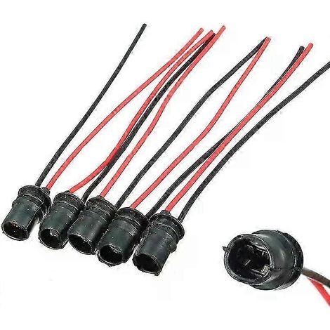 10 Stück T10 W5W 147 501 Rundfassungen, Lampenfassung, Positionsleuchtenhalter, Anschlusskabel, Lampenkabelbaum, 10-mm-Loch, Lampenfassungssockel, Anschluss-JXLGV (1/5)