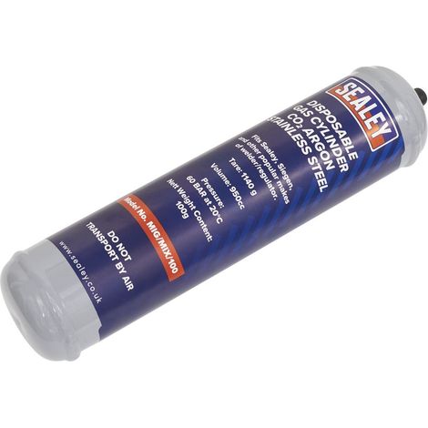 Sealey Gas Cylinder Disposable Carbon Dioxide/Argon 100g MIG/MIX/100 (1/2)