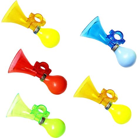 Powerful 5-Piece Portable Bicycle Horn, Silicone Plastic, Handlebar (1/5)
