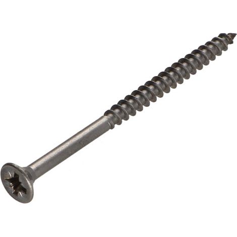 VBA Vis bois agglo Inox A2 Tête fraisée Pozi 5X60 Filetée sur 36-10 pièces (1/5)