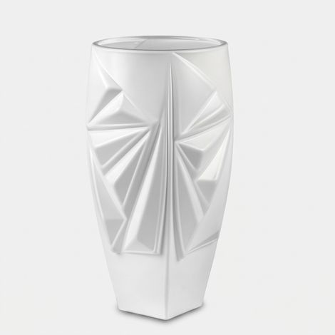 Vaso arredo in vetro di design Made in Italy Iceberg - Bianco (1/2)