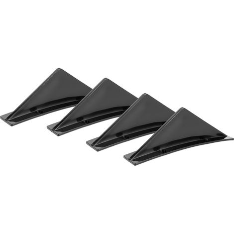 Kit de spoiler de pare-chocs arrière aileron de requin noir brillant, avec vis de montage, modèle universel (1/5)