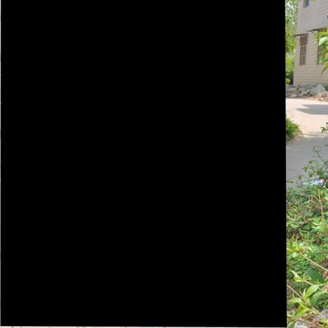 Black Window Film Privacy Sting Cling Blackout Window Sticker 100% Light Blocking Window Tint Non-Adhesive UV Prevention Bedroom 45 x 200 cm (1/5)