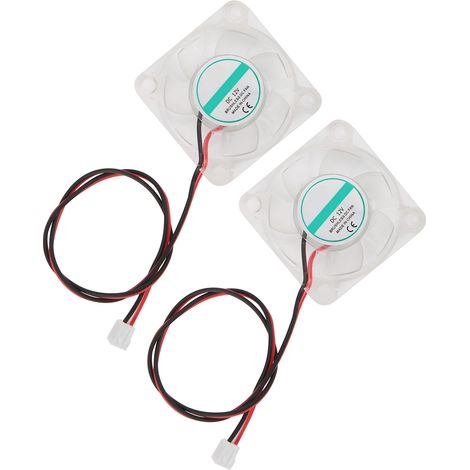 Lot de 2 ventilateurs de refroidissement pour imprimante 3D avec éclairage LED et roulement hydraulique, mini radiateur 4010 pour hotend V6 12V (1/5)