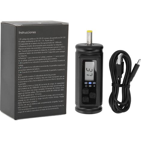 Alimentation Tatouage Sans Fil LCD - Régulateur de Tension Réglable avec Minuterie - Noir (1/5)