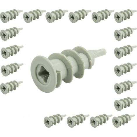 MASTERPROOF PROFESSIONAL Gipsplattendübel Integral, für Schrauben von Ø 3,3 mm bis Ø 5,5 mm, 20 Stück (1/2)