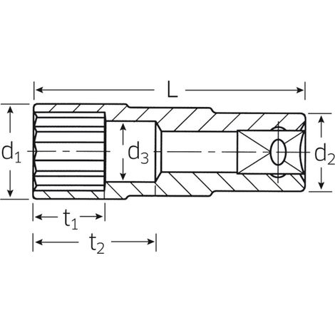 STAHLWILLE 03421041 - clé en verre bouche 1/2 ''51aP 25/32 (1/2)