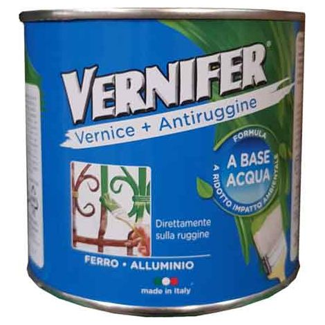 SMALTO ANTIRUGGINE ALL'ACQUA 'VERNIFER' SATINATO 500 ml - Bianco - AREXONS