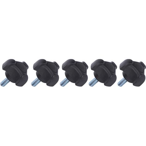 Lot de 5 vis à tête triangulaire en plastique M6 avec poignée arquée, accessoire de fixation, 15 mm (1/5)