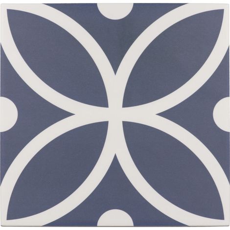 Carrelage sol / mur effet ciment à motif 20x20 cm RIVOLI - MONACO GRIS(vendu par boite de 1m2) (1/3)