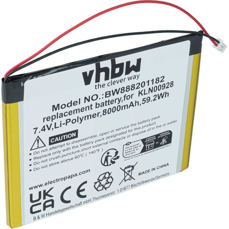 vhbw Batería compatible con Trimble SPS855 Modular Receiver, SPS852 Modular Receiver medidor (8000 mAh, 7,4 V, Li-poli)