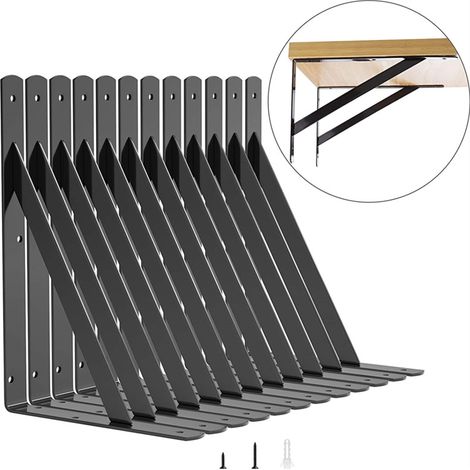 Verstärkte Regalhalterung, 30 cm (12 Zoll), zur Wandmontage, 90-Grad-Winkel. – AquaForge