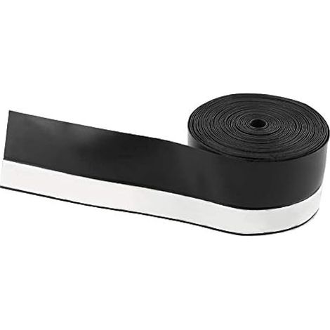 Caoutchouc froid, 5M 45mm Auto-adhésif Porte Fenêtre Porte Garage Entrée Prévention Bande d'étanchéité Er pour Maison Vent Insecte Poussière (Le noir) (1/4)