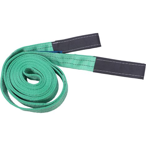 Sangle de levage 6 m, capacité 2 t, boucle renforcée en polyester haute résistance, élingue de manutention pour grue et palan (1/5)