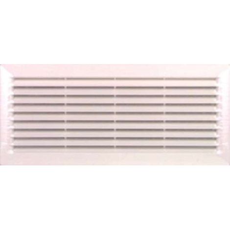 AUTOGYRE GRILLE D'AÉRATION PVC À CLIPSER 304X135MM AVEC MOUSTIQUAIRE BLANC - 200966