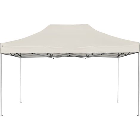 Tente de réception pliable Aluminium 4,5x3 m Crème