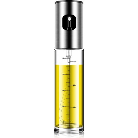 Spray Huile - Bouteille Pulvérisateur en Verre Transparent avec Bec Allongé - Pour Cuisine, Cuisinière à Air, Boulangerie, Salade, Barbecue - 1 Pièce (1/5)