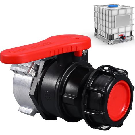 Vanne Cuve 1000l Plastique, Vanne pour Cuve DN50 75 mm, Adaptateur Cuve 1000l, Adaptateur IBC, Adaptateur Universel, pour Robinet de Vidange, Citerne de Pluie, Bidon, Réservoir à Eau (1/5)