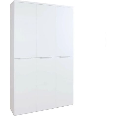 Armadio Mundi 6 ante bianco laccato cm 119,8x35,1x200 h