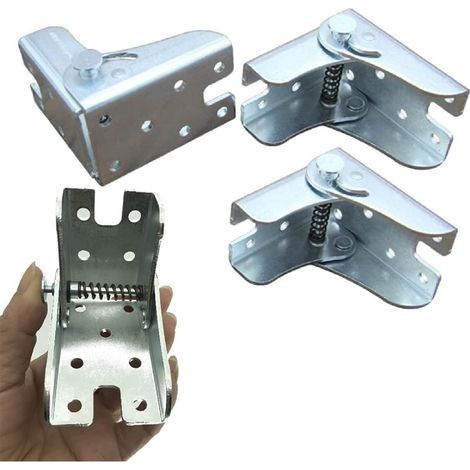 Support pliant autobloquant pour pieds pliants, plan de travail pliant, table de cuisine pliante (4 argent) (1/5)