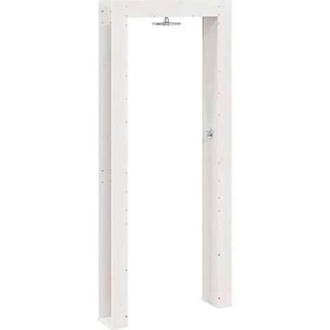 Gartendusche 226 cm Massivholz Kiefer und Edelstahl Weiß vidaXL (1/5)